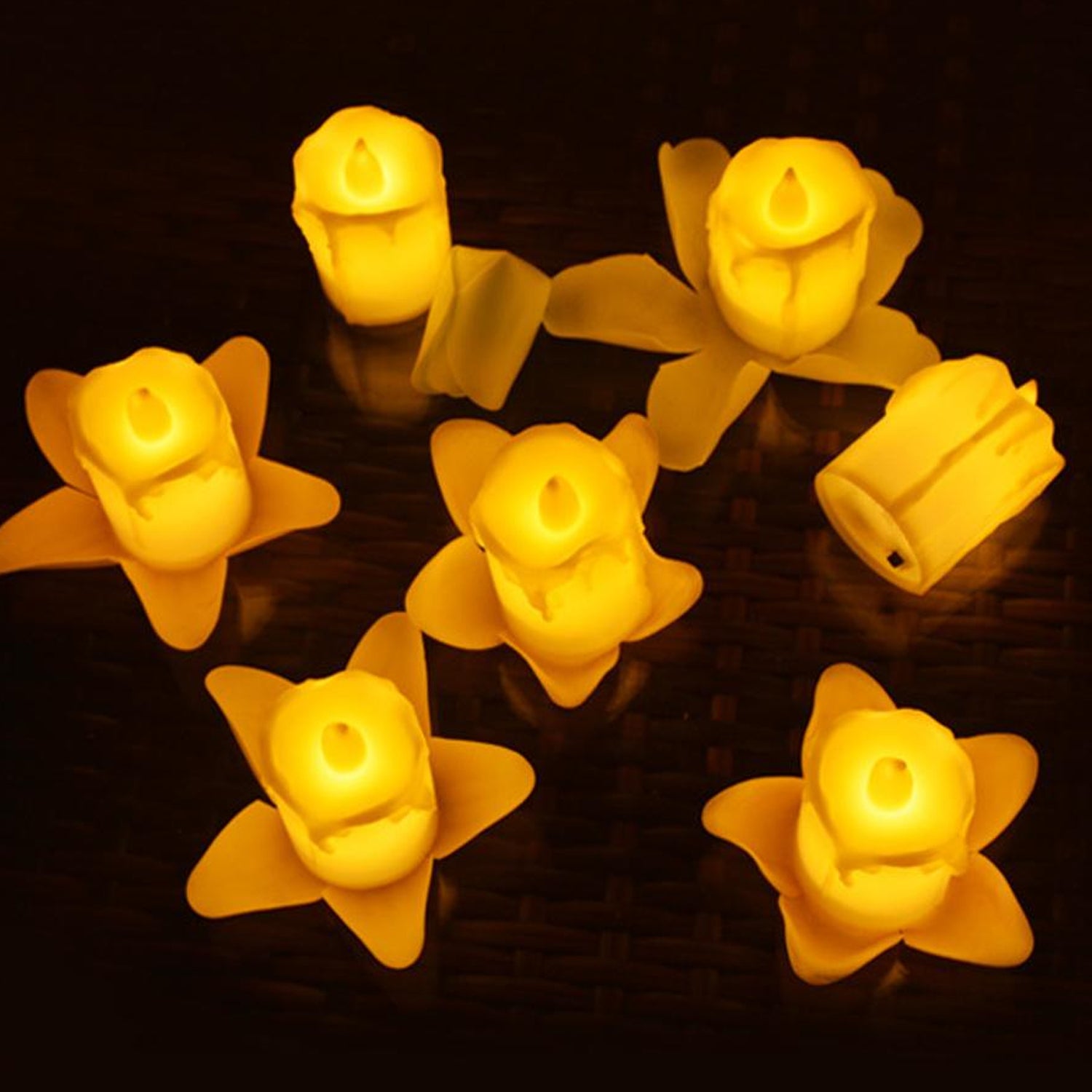 6552 Multicolor Flameless Melted Design Candles for Decoration (Set of 24pc) DeoDap 6552 Multicolor Flameless Melted Design Candles for Decoration (Set of 24pc) DeoDap